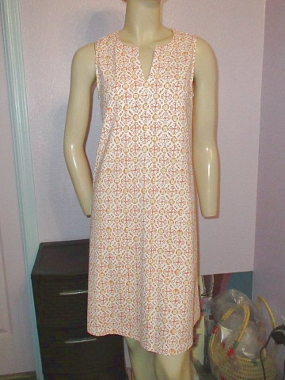 J. McLaughlin Ellison Catalina Cloth Dress Size S Sleeveless Stretch Coastal EUC